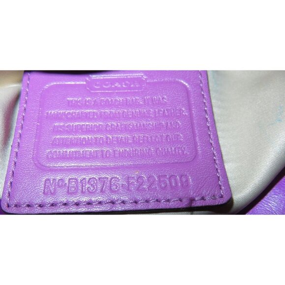 Coach 2013 Kristin Spectator Lavender & Mauve Leather Purple Colorblock Hobo Bag - Picture 8 of 13